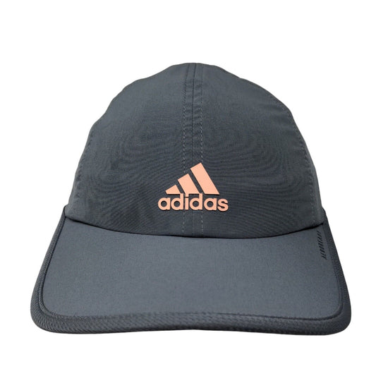 Adidas Aeroready Men's Strapback Hat Gray Size OSFA 3D Logo Recycled Polyester