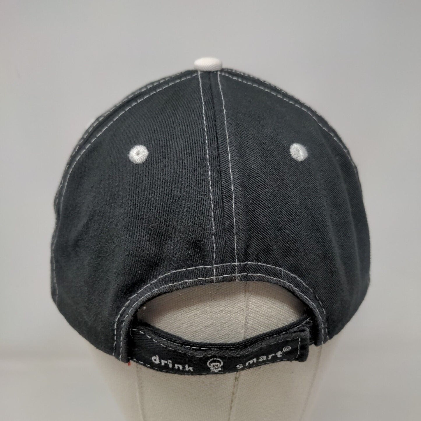 Jim Beam Strapback Hat Black OSFA Embroidered Adjustable Vent Holes