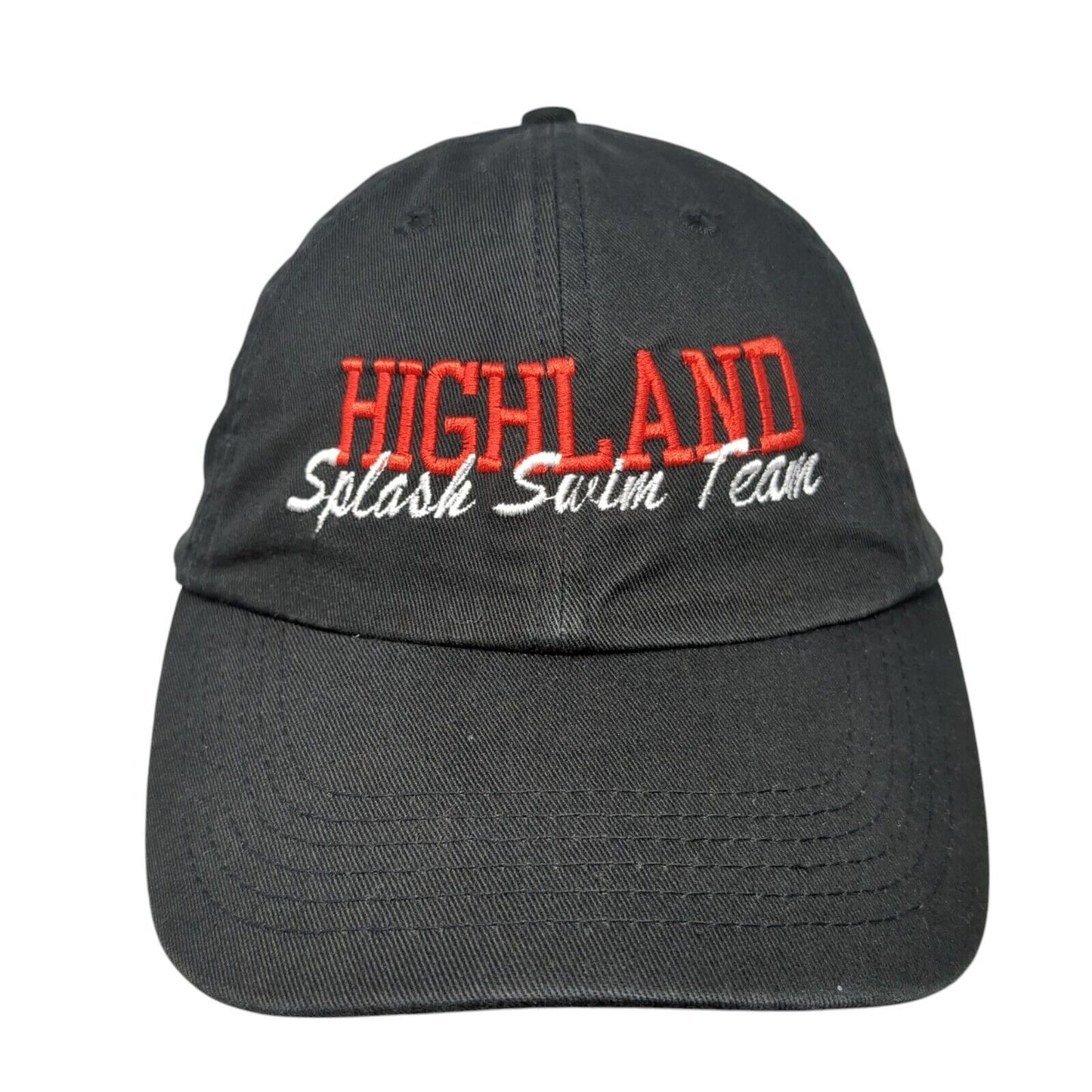 Highland Splash Swim Team Slideback Hat Black One Size Embroidered