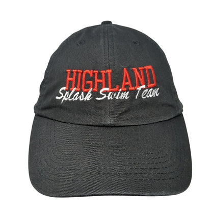 Highland Splash Swim Team Slideback Hat Black One Size Embroidered