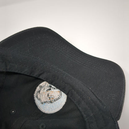 Unbranded Slideback Hat Black One Size Adjustable Embroidered 6 Panel Cotton