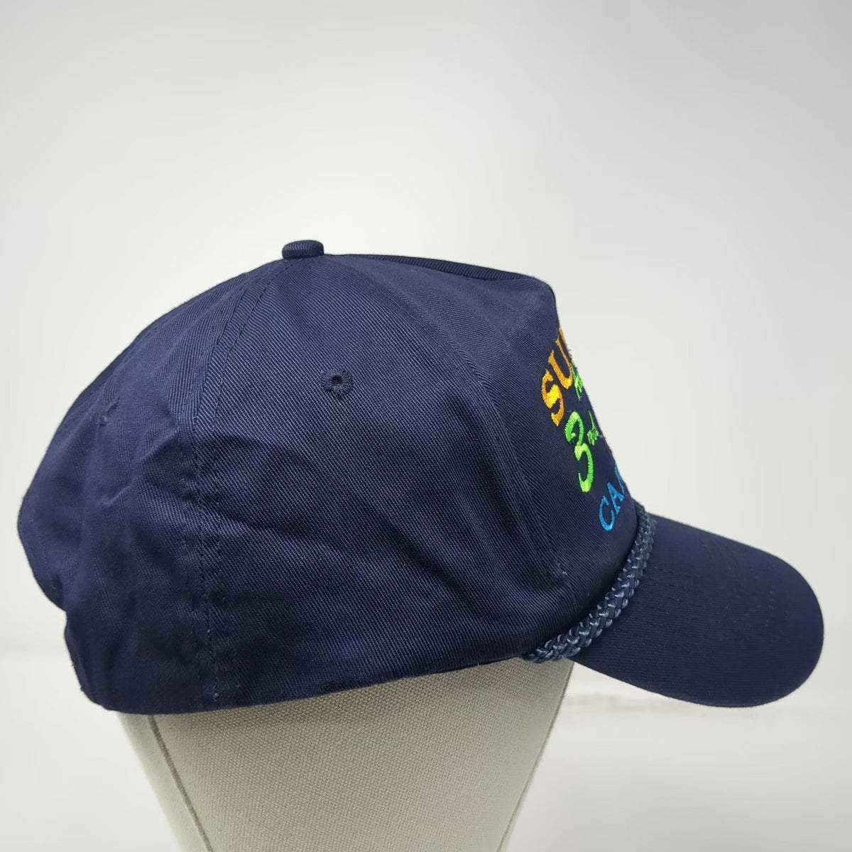 KC 5 Panel Blue One Size Sumner Car Show 2002 Rope Snapback Hot Rod Hat Vintage