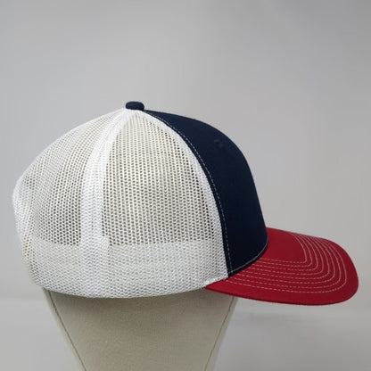Outdoor Cap Trucker Hat Blue OSFM FF1 Shield Logo Mesh Back Snapback Red White
