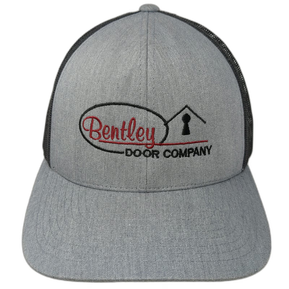 Pacific Headwear Trucker Hat Gray OSFM Bentley Door Company Snapback Mesh Back