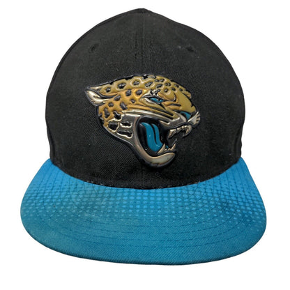 Jacksonville Jaguars Fitted Hat Black Blue Size 7 3/8 3D Logo 59Fifty NFL