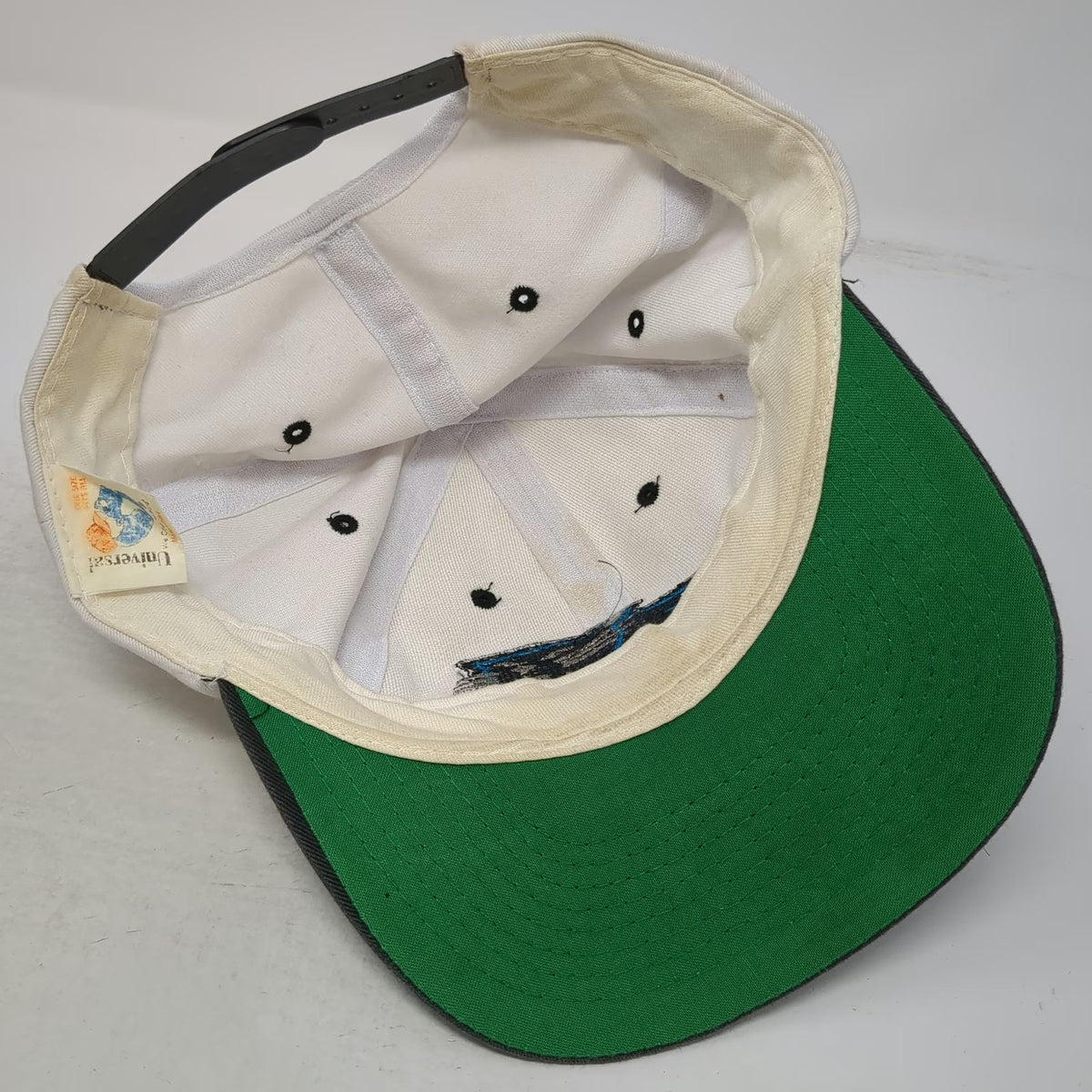 Universal NFL Carolina Panthers Snapback White One Size Hat Green Underbrim