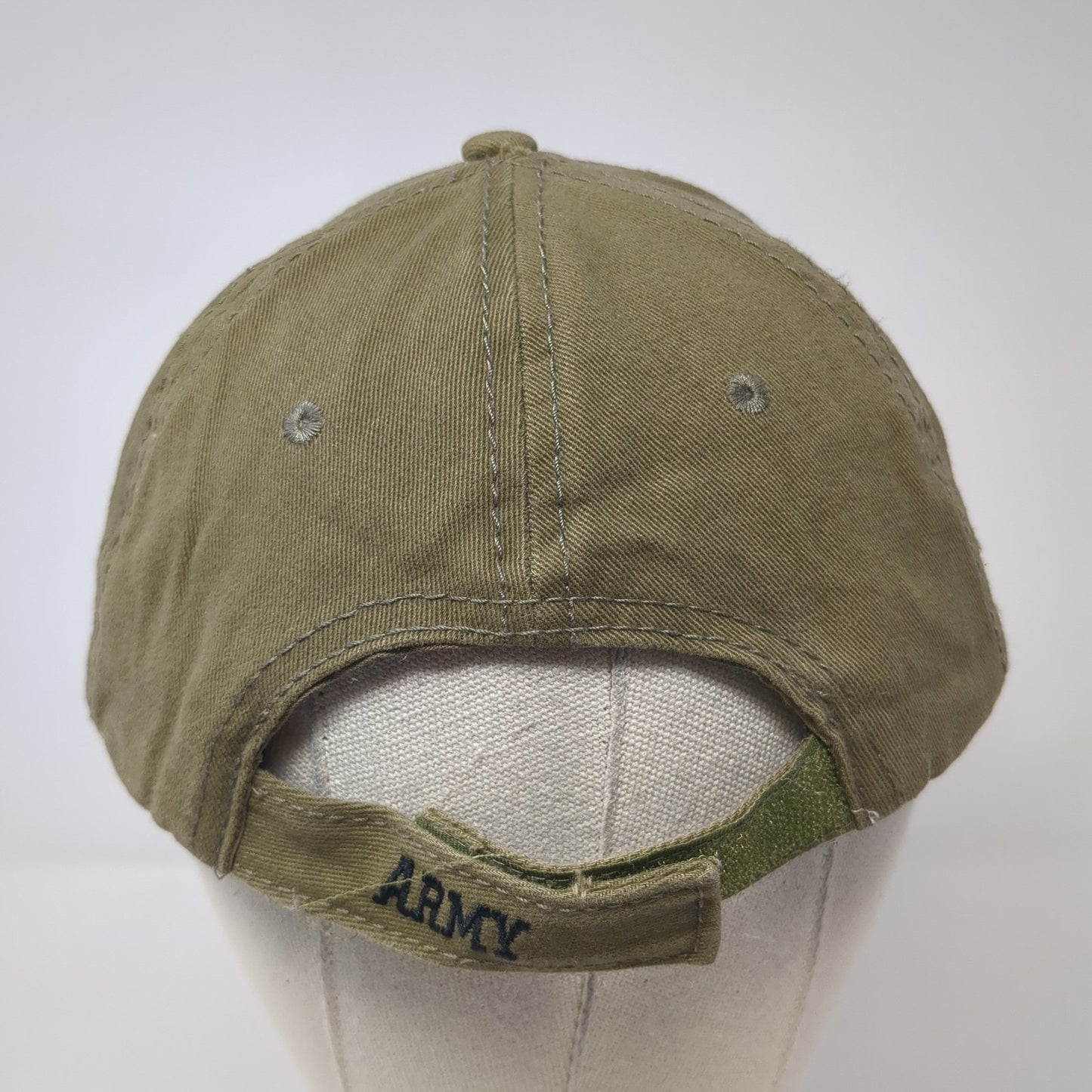 American Flag Army Strapback Baseball Cap Brown One Size Adjustable Patriotic