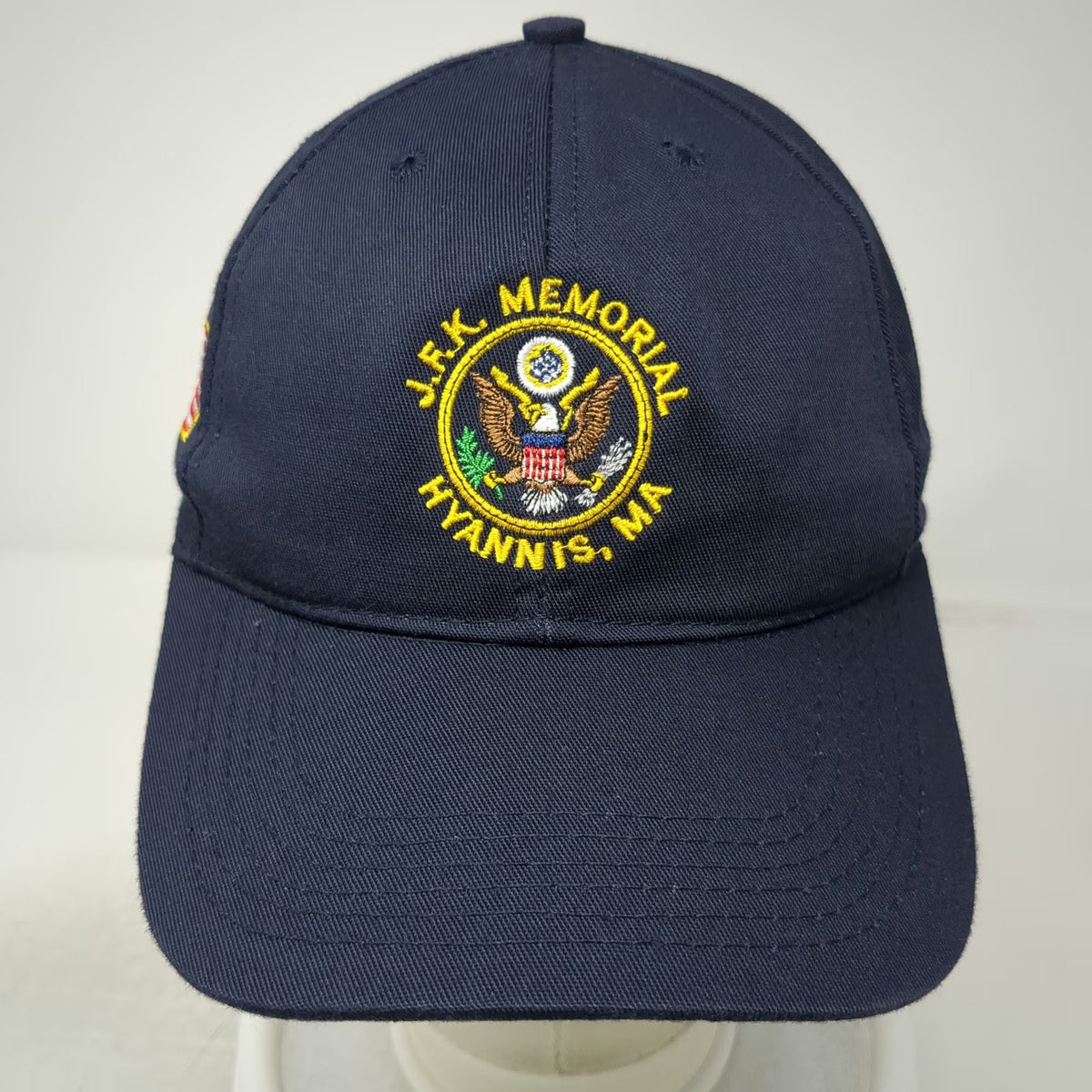 Snapback Blue One Size JFK Memorial Hyannis MA American Flag Made in USA Hat