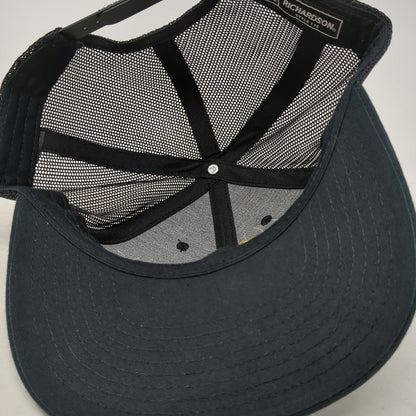 Richardson Trucker Hat Black One Size 112 Bully Excavation Bulldozer Snapback