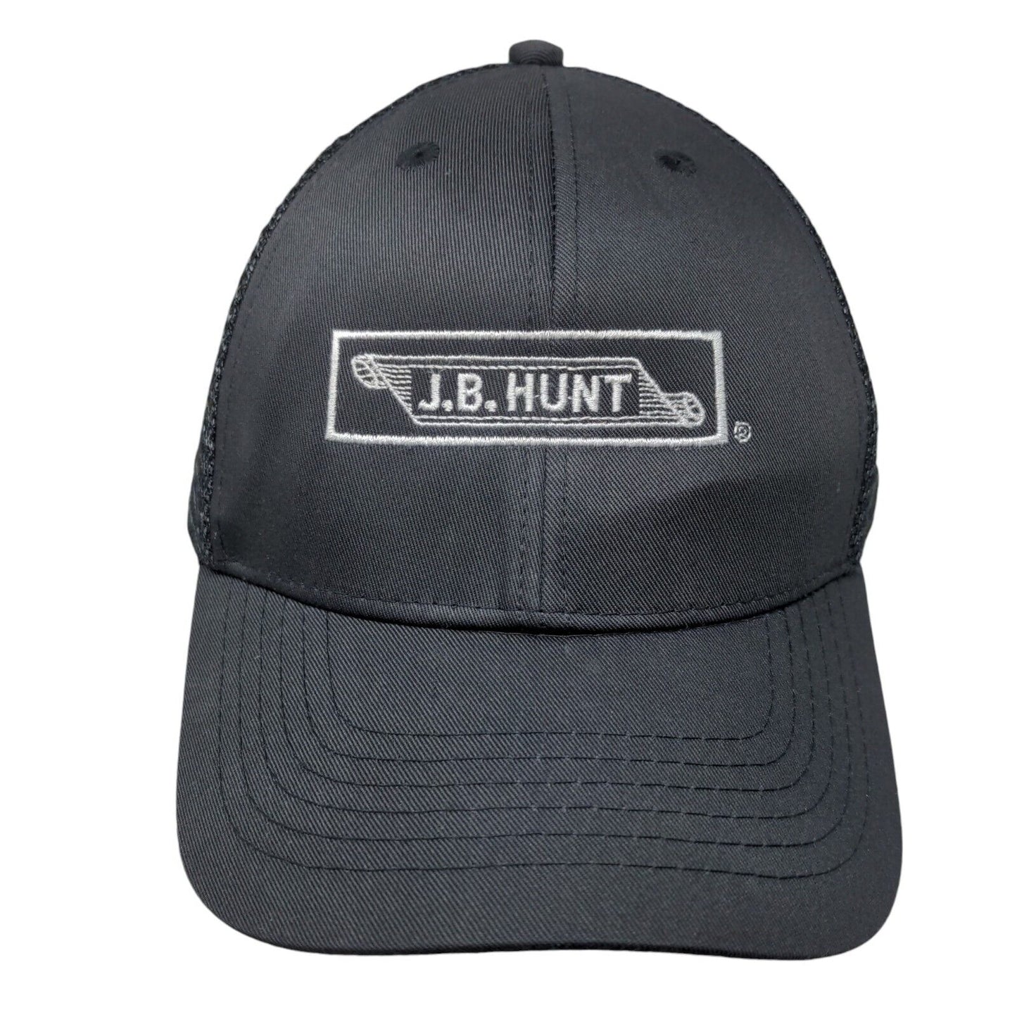 J.B. Hunt Strapback Trucker Hat Gray One Size Adjustable Mesh Back Cintas