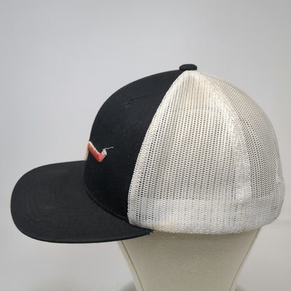 Kimes Ranch Trucker Hat Black One Size Mesh Snapback Embroidered Horns Logo