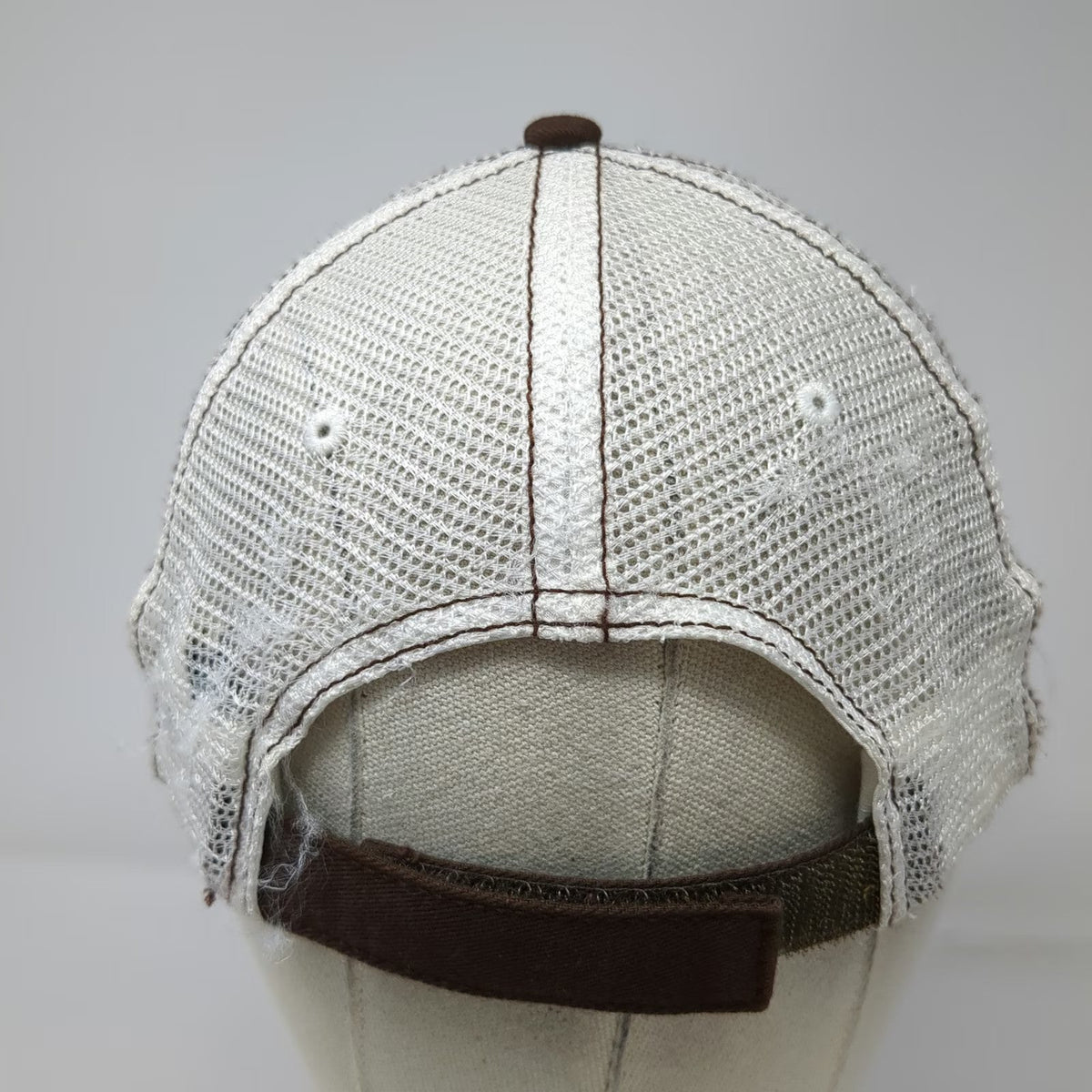 District Baseball Cap Brown OSFM Mesh Back Patch Jamestown RI Coordinates Hat