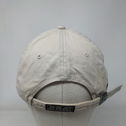 Ginn Open Slideback Hat Tan One Size Classic Cut Embroidered Ahead Vintage