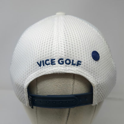 Vice Golf Trucker Hat Gray White Blue One Size Mesh Back Snapback Squad Patch