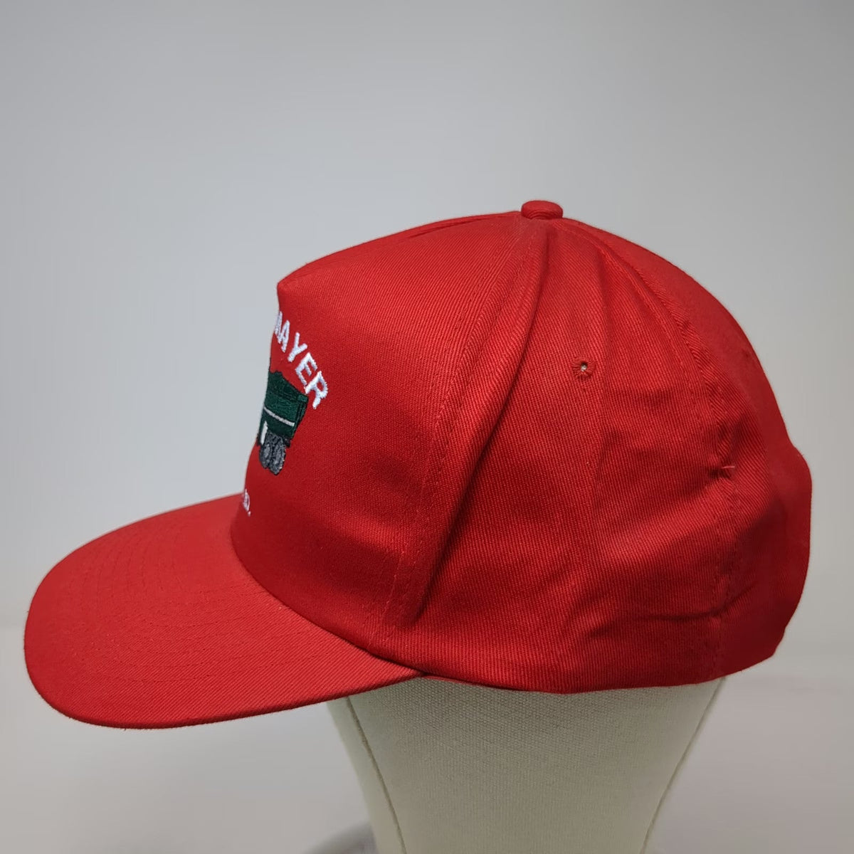 KC 5 Panel Red One Size Snapback Doug Mayer Trucking Rupert ID Green Brim Hat