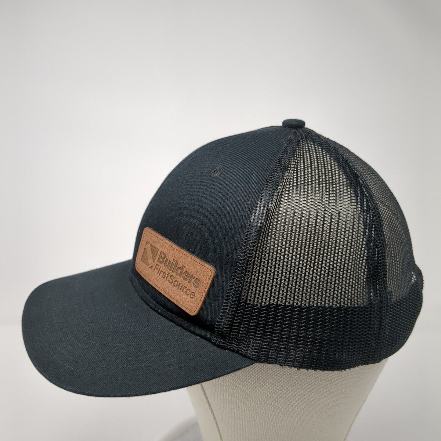 Builders First Source Snapback Trucker Hat Black OS Mesh Back Port Authority