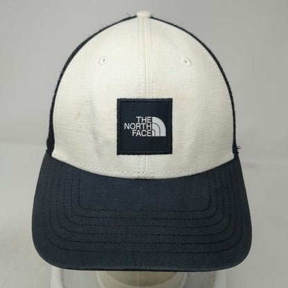 The North Face Trucker Hat White Black OS Mesh Back Snapback Logo Hat Sun Visor