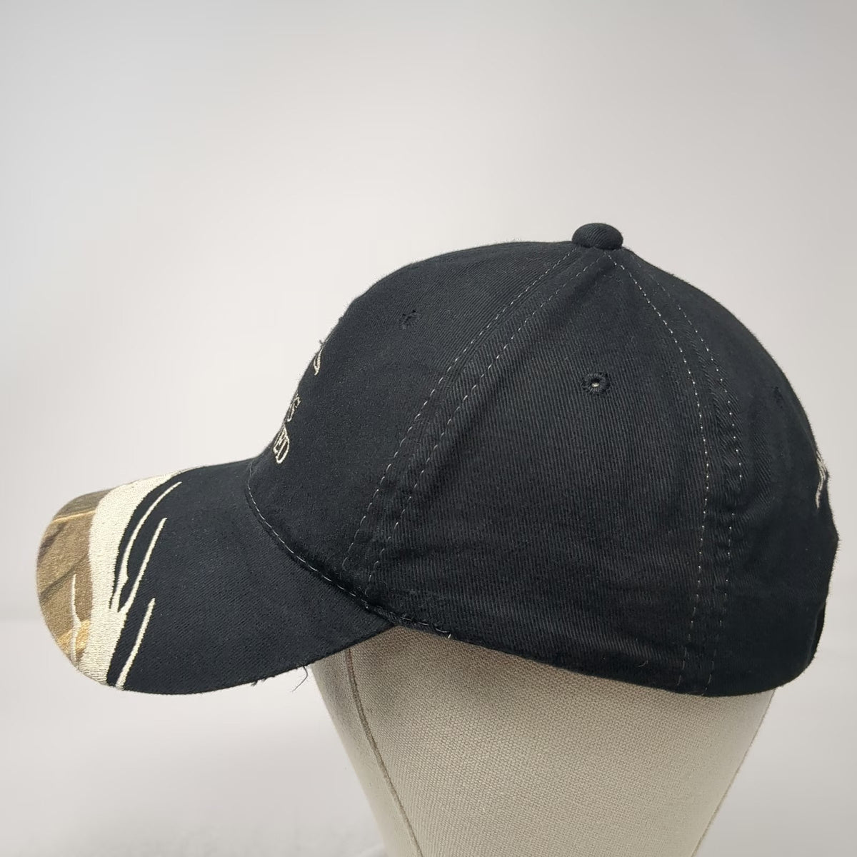 Ducks Unlimited Baseball Cap Black One Size Camo Kuna Sponsor Embroidered Hat