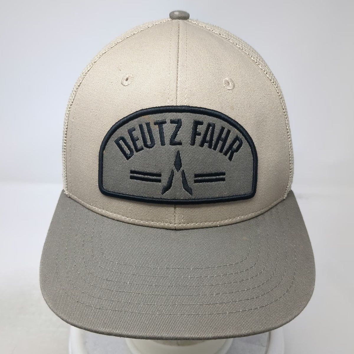 Deutz-Fahr Trucker Hat Beige One Size Snapback Mesh Patch Agriculture Tractor