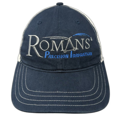 Richardson Trucker Hat Blue L Mesh Back Snapback Romans Precision Irrigation