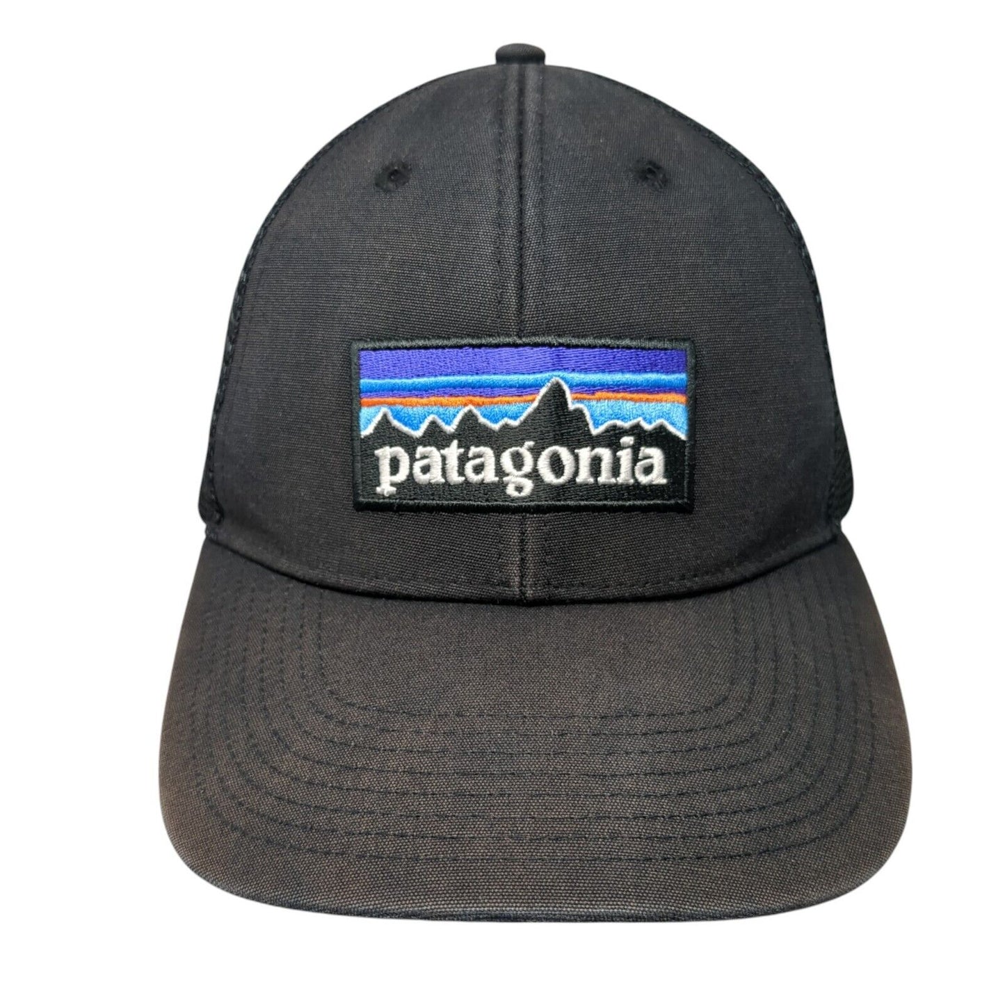 Patagonia Snapback Mesh Back Trucker Hat Black One Size Adjustable