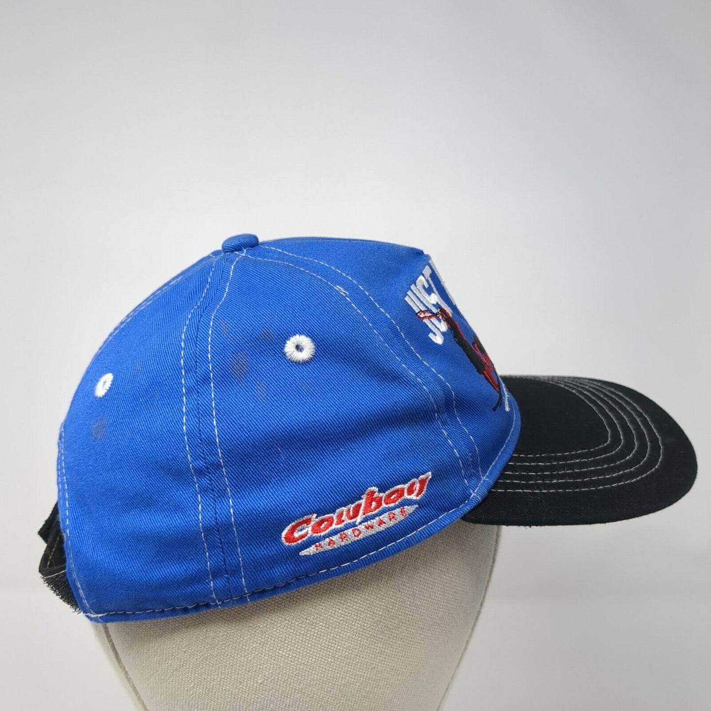 Just Rope It Strapback Hat Blue Youth One Size Adjustable Cowboy Hardware