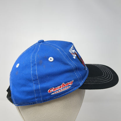 Just Rope It Strapback Hat Blue Youth One Size Adjustable Cowboy Hardware