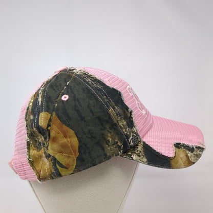 Justin Boots Strapback Trucker Hat Camo One Size Mesh Back Embroidered