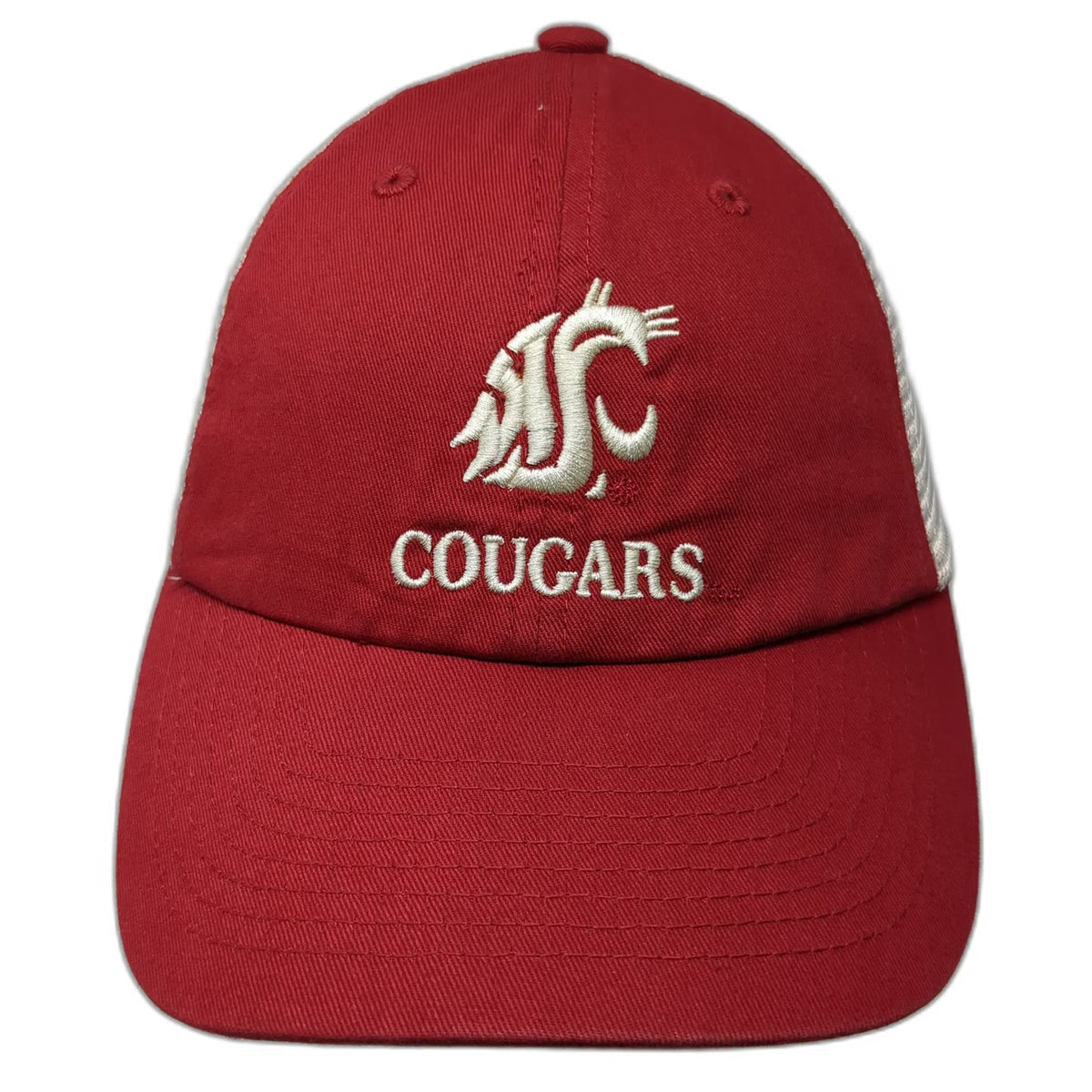 Captivating Washington State Cougars NCAA Red OSFM Trucker Hat Mesh Snapback WSU
