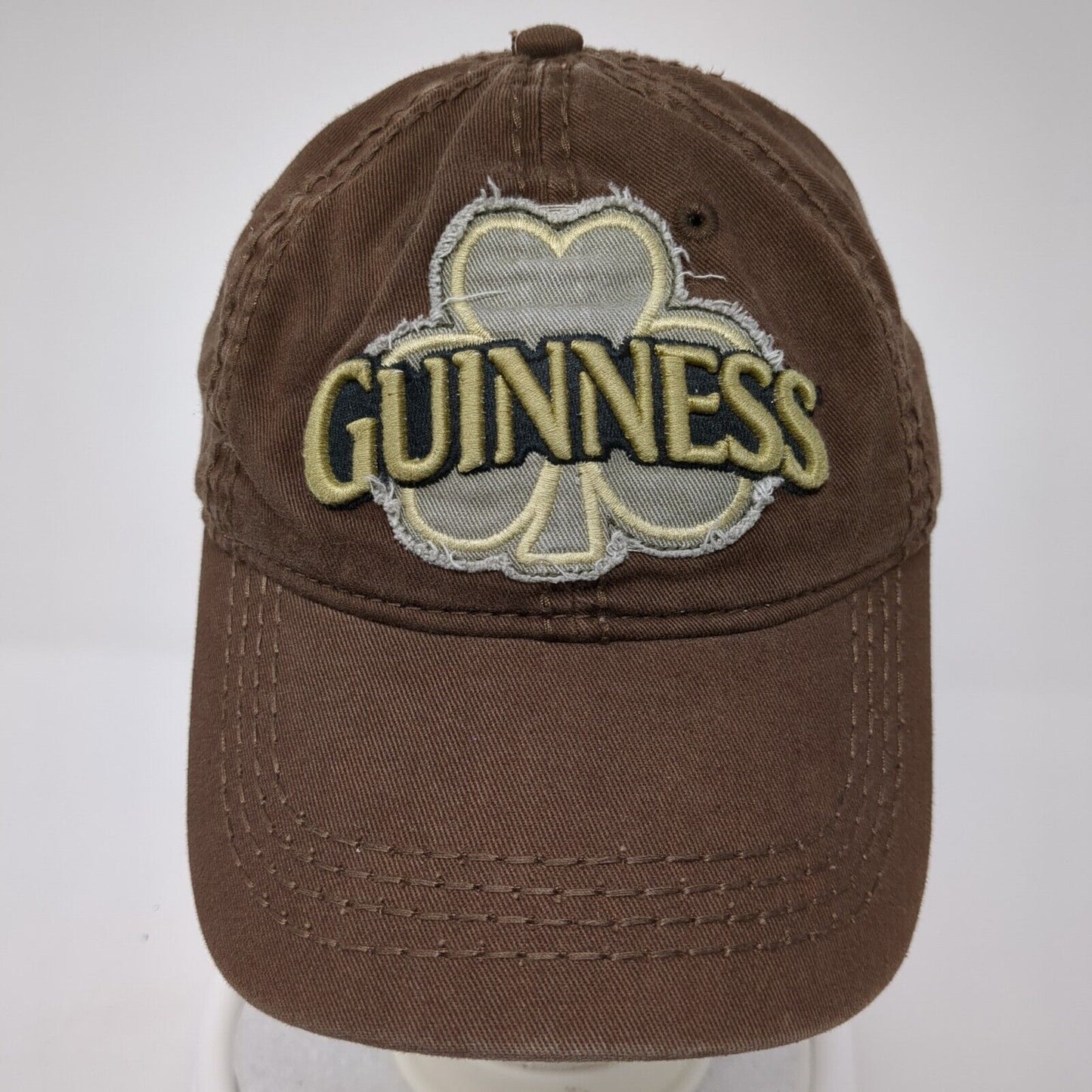 Guinness Slideback Hat Brown One Size Adjustable Embroidered 6 Panel Cotton