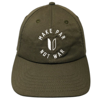 Linksoul Baseball Cap Green One Size Make Par Not War Golf Hat Slideback Strap
