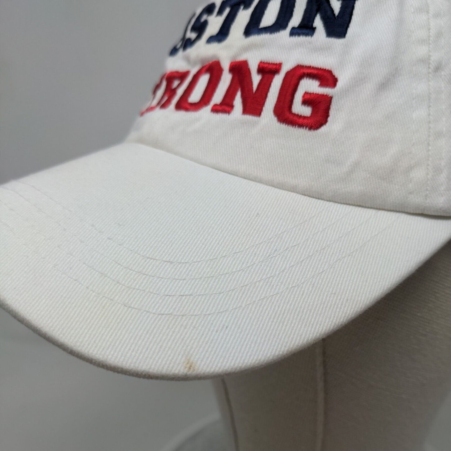 Boston Strong Slideback Hat White One Size Embroidered Hereford St Boylston St