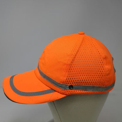 ML Kishigo Orange Baseball Cap One Size Reflective Tape Mesh Safety High Vis Hat
