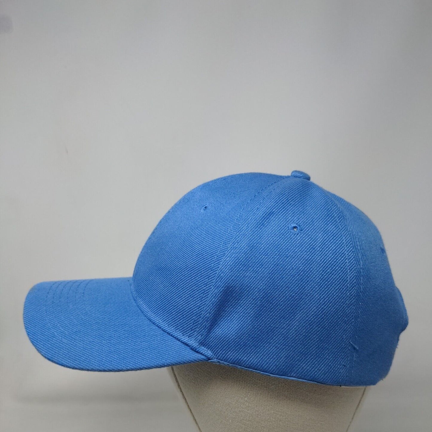 Unbranded Strapback Hat Solid Blue One Size Blank Adjustable Vent Holes