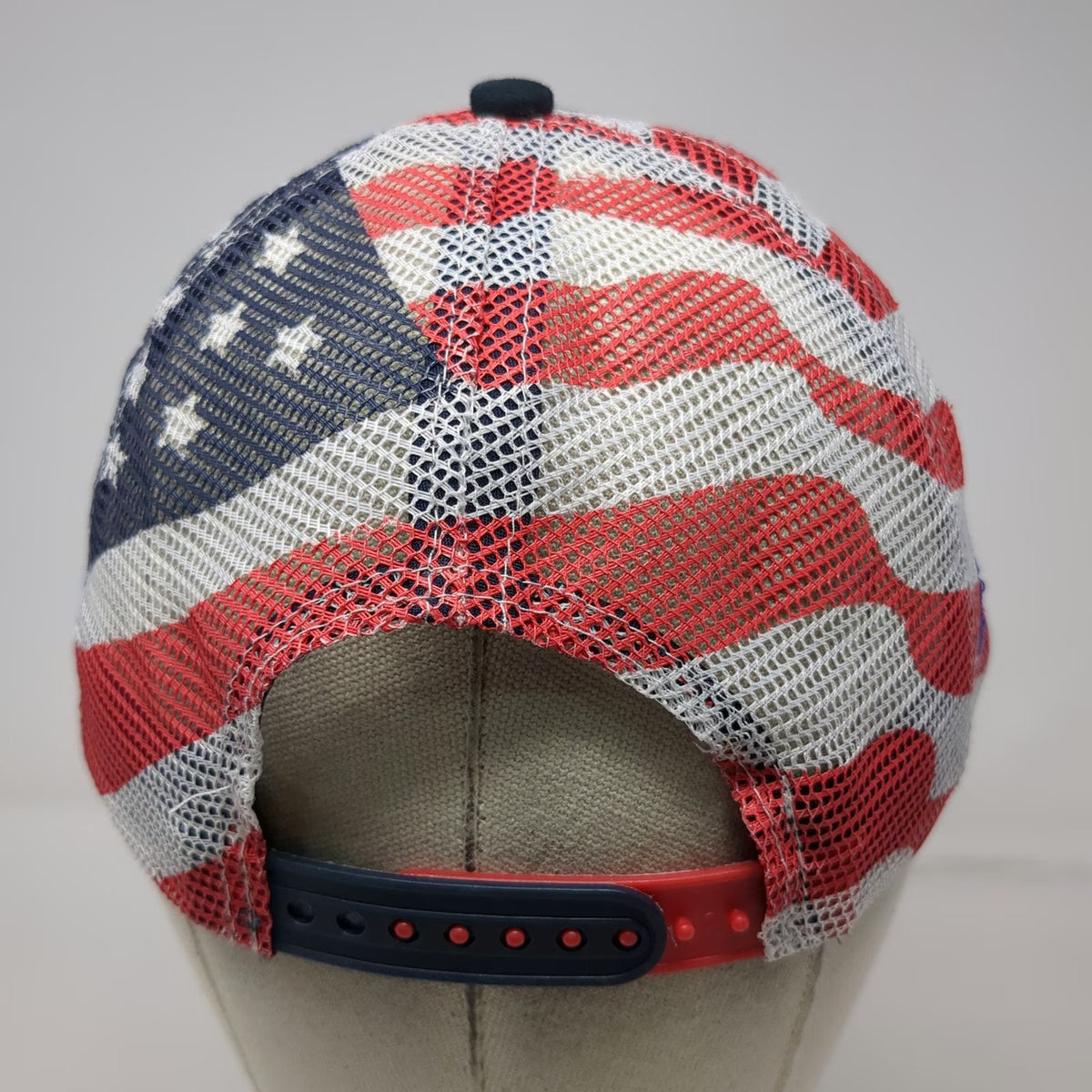 Farmers Insurance Trucker Hat Blue One Size American Flag Est 1928 Mesh Snapback