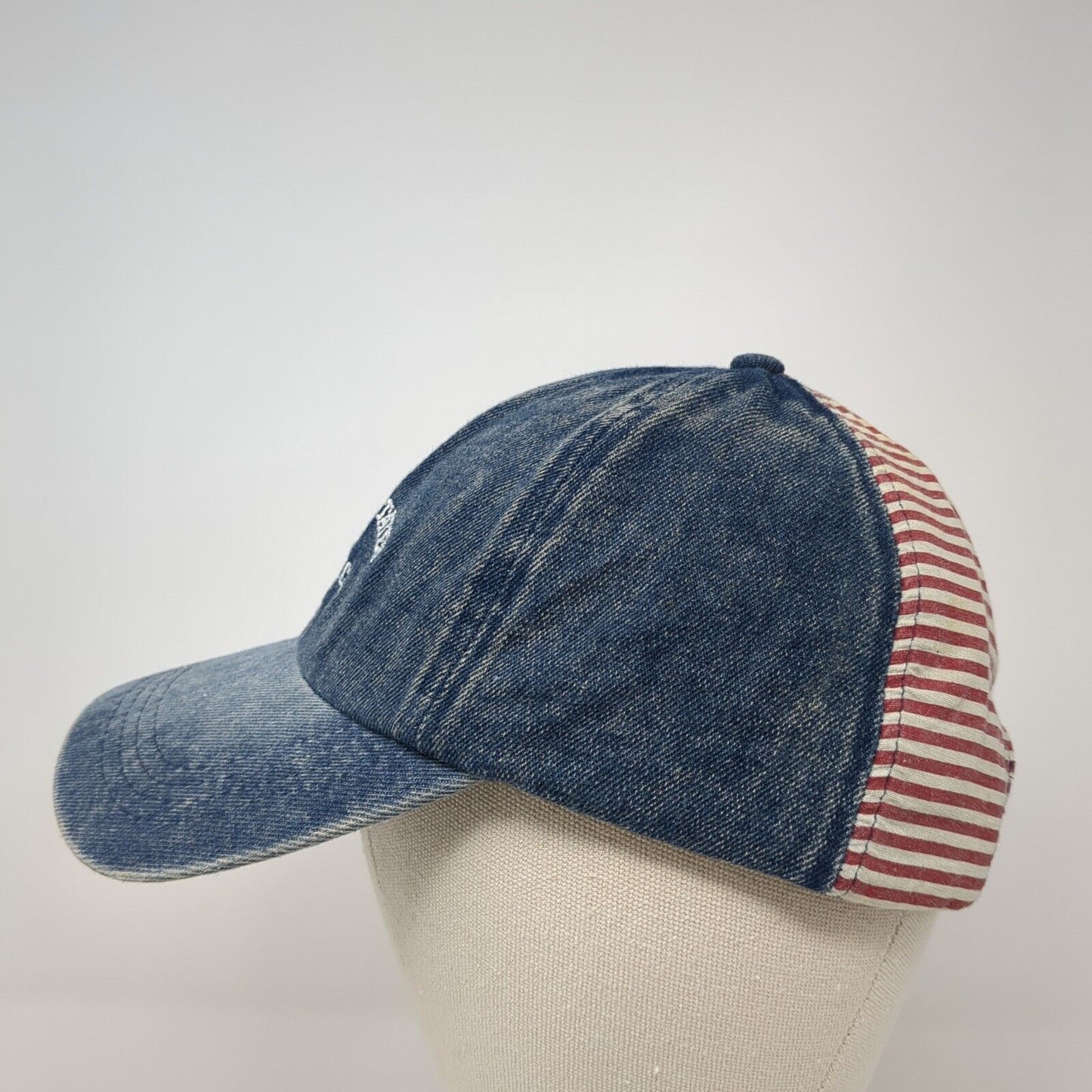 United States Of America Slideback Hat Blue One Size Adjustable Denim