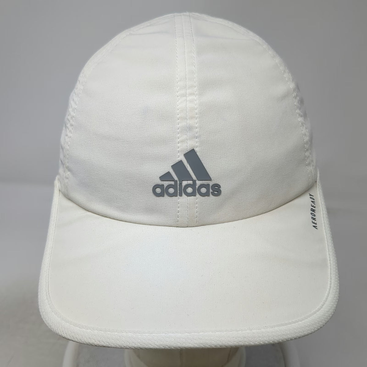Adidas Baseball Cap White One Size Strapback Aeroready Athletic Adjustable Hat