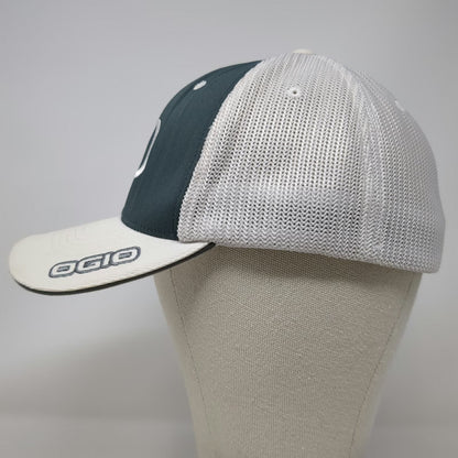 OGIO Baseball Cap White XL Mesh Back Flexfit Curved Brim Embroidered Logo Hat