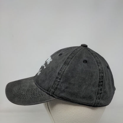 Camping Hair Don't Care Slideback Hat Gray One Size 6 Panel Adjustable