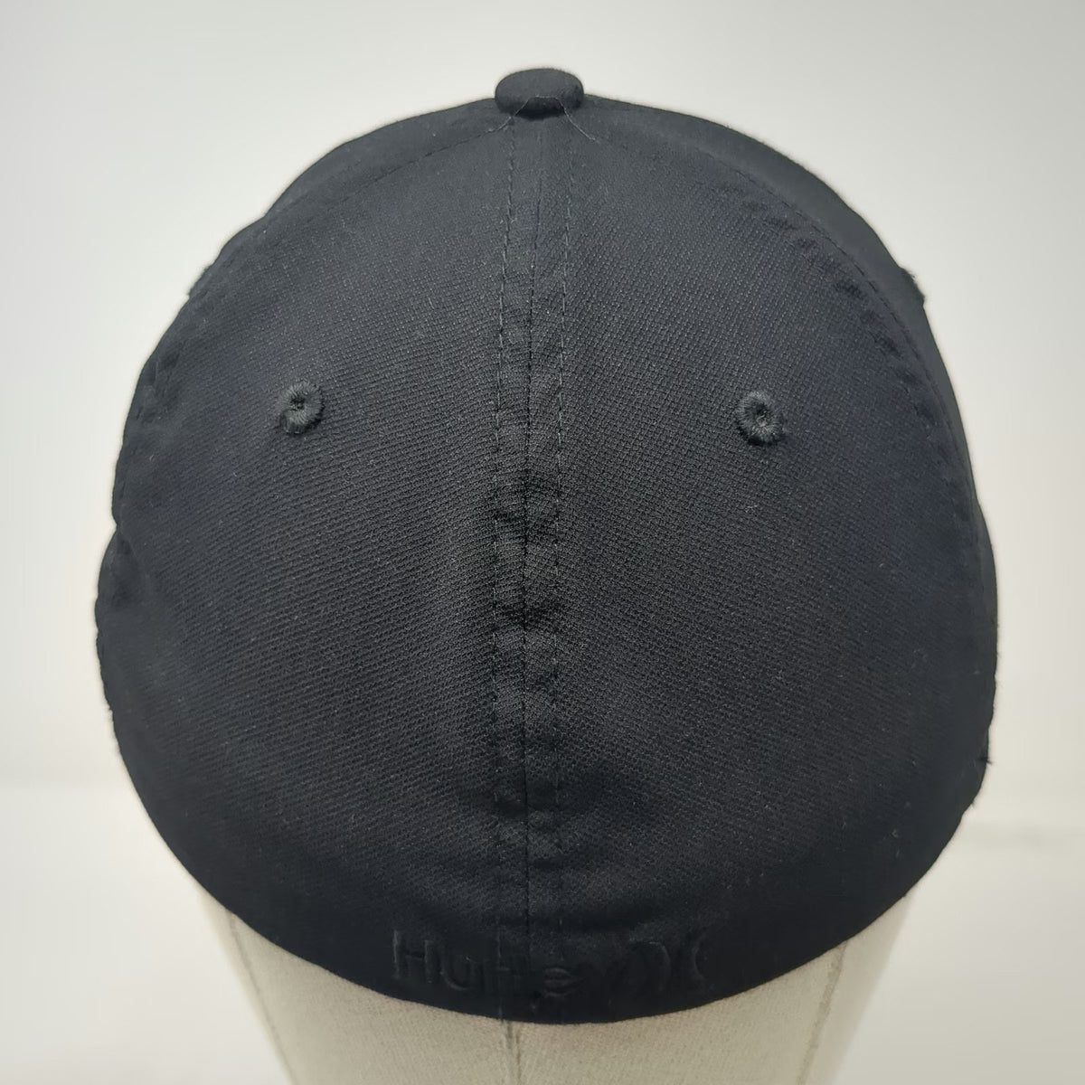 Hurley Baseball Cap Black M Flexfit Tonal Embroidered Logo Polyester Hat