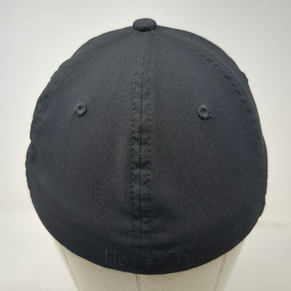 Hurley Baseball Cap Black M Flexfit Tonal Embroidered Logo Polyester Hat