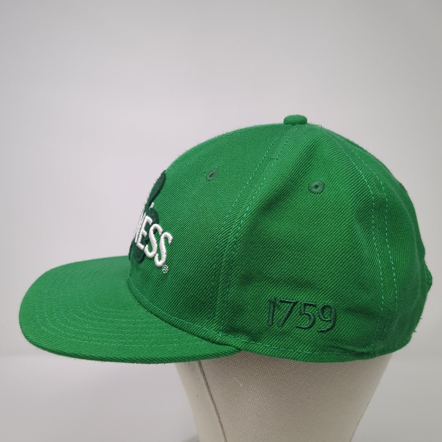 Dublin Guinness Snapback Hat Green One Size Adjustable Embroidered
