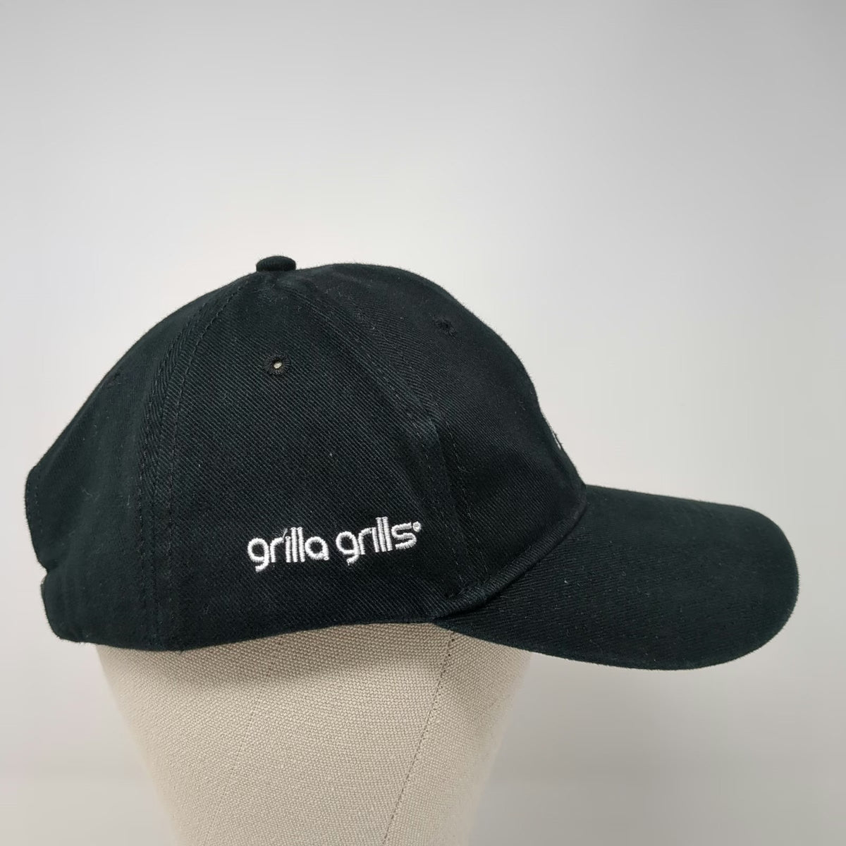 Cap America Grilla Grills Black Baseball Hat One Size Gorilla Logo Slideback