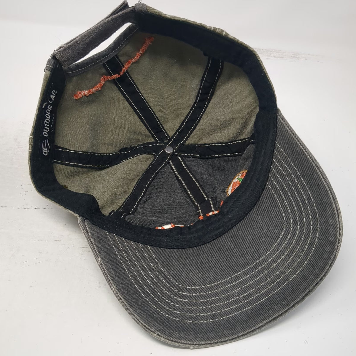 Outdoor Cap Baseball Cap Gray Green One Size NW Log-istics Contrast Stitch Hat