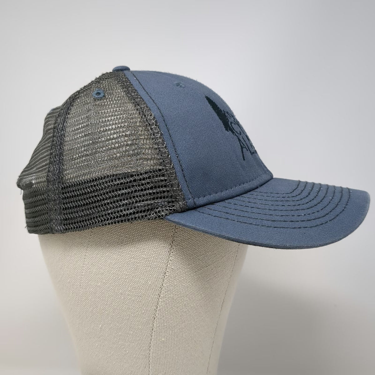 Ouray Sportswear Cycle Alaska Trucker Hat Blue One Size Snapback Mesh Juneau