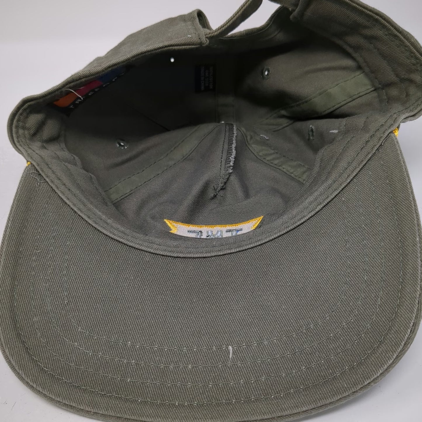 Treefort 5 Panel Green Yellow One Size Rope TMF Logo Embroidered Slideback Hat
