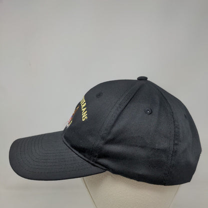 Coquina Veterans Snapback Hat Black One Size Embroidered Adjustable