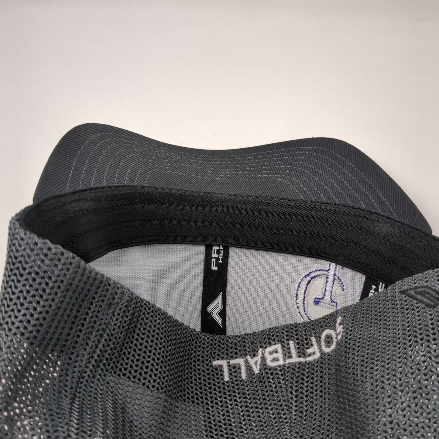 CI Softball Fitted Mesh Back Trucker Hat Gray 6 7/8-7 3/8 Embroidered