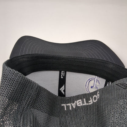 CI Softball Fitted Mesh Back Trucker Hat Gray 6 7/8-7 3/8 Embroidered