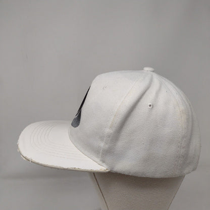 8 Ball Snapback Hat White One Size Adjustable Embroidered 6 Panel Joy Cap